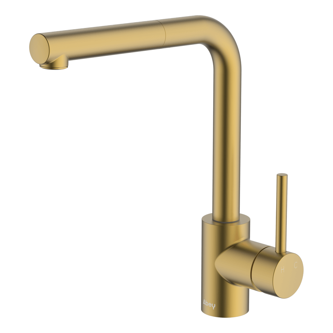 Lucia Sidelever Mixer with Pull Out in Brushed Brass