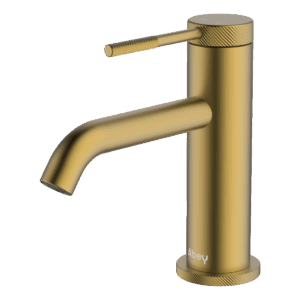 POCO Knurled Basin Mixer BRUSHED BRASS