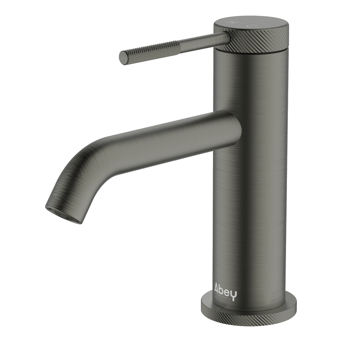 POCO Knurled Basin Mixer GUN METAL