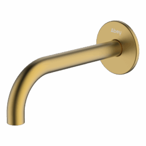 POCO Curved 165mm Basin/ Bath Spout Brushed Brass