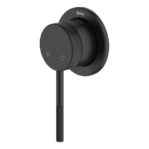 POCO Knurled Shower/ Bath Wall Mixer BLACK