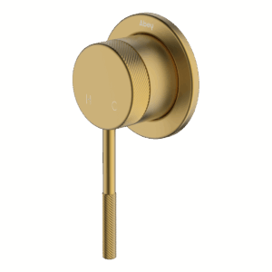 POCO Knurled Shower/ Bath Wall Mixer Brushed Brass