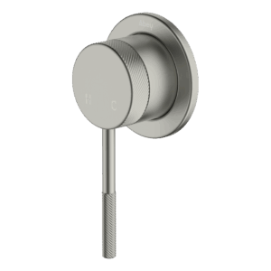 POCO Knurled Shower/ Bath Wall Mixer Brushed Nickel