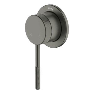POCO Knurled Shower/ Bath Wall Mixer Gun Metal