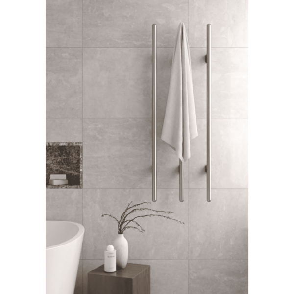 Heated Vertical Towel Rail in Tiger Bronze - Image 3