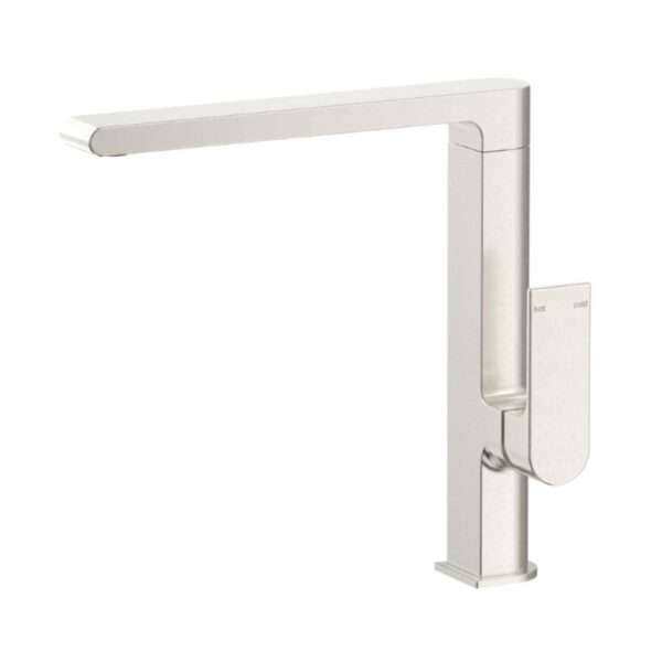 Beki Square Sink Mixer in Brushed Nickel