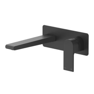 Beki Wall Mixer Spout Combo in Black