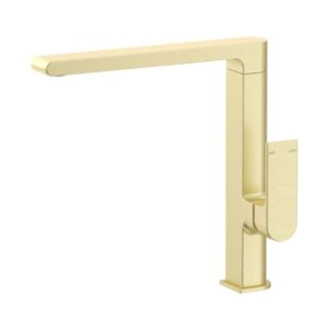 Beki Square Sink Mixer in French Gold