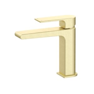 Beki Short Basin Mixer in French Gold