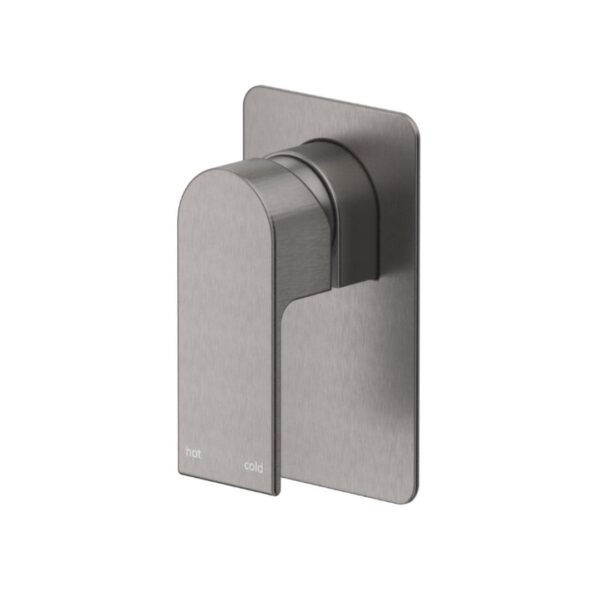 Beki Square Plate Shower Mixer in Gun Metal