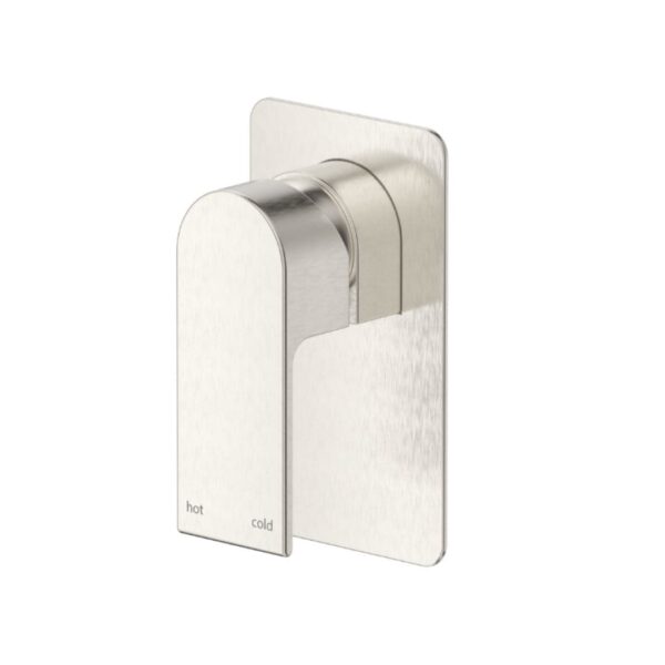 Beki Square Plate Shower Mixer in Brushed Nickel