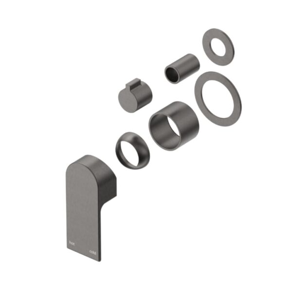 Beki Eleniko 2 piece Shower Mixer Diverter in Gun Metal - Image 2