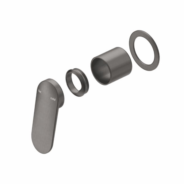Lantra Round Plate Shower Mixer in Gun Metal - Image 2
