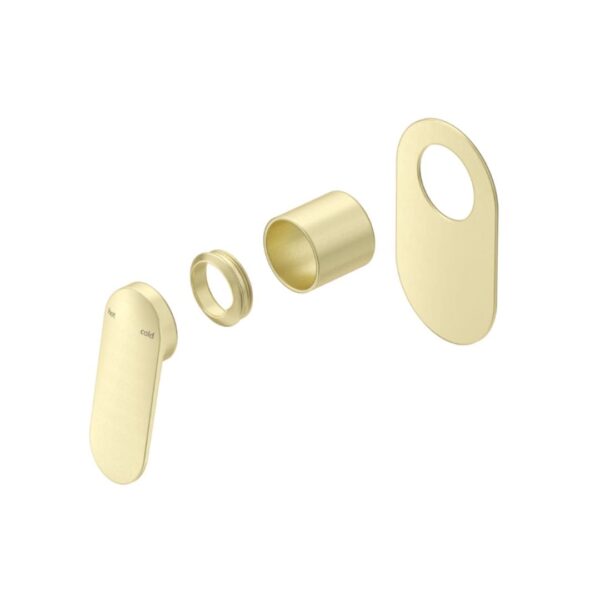 Lantra Oval Plate Shower Mixer in French Gold - Image 2