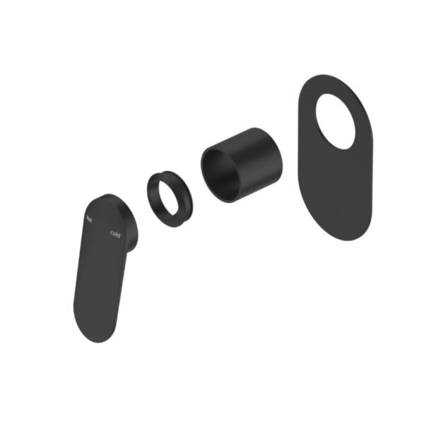Lantra Oval Plate Shower Mixer in Black - Image 2