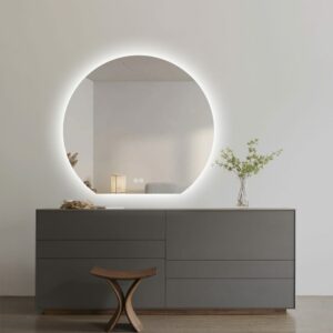 Crescent Moon 900 x 1000mm Backlit Frameless LED Mirror