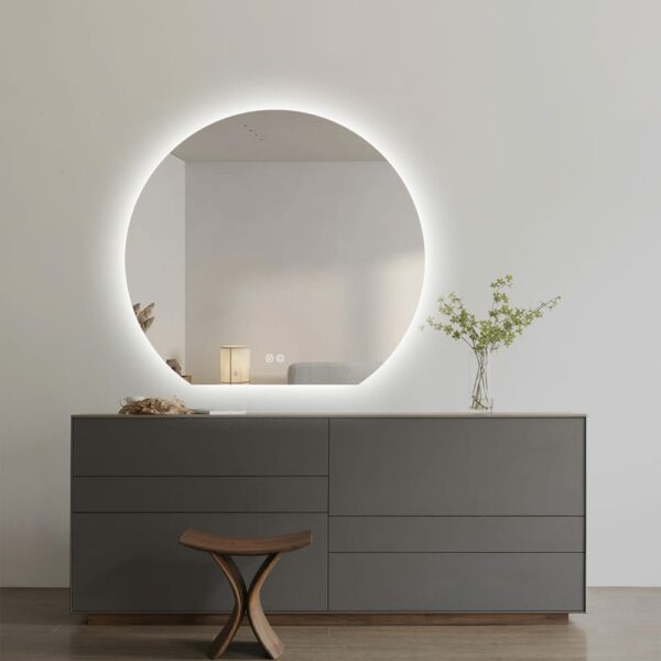 Crescent Moon 900 x 1000mm Backlit Frameless LED Mirror