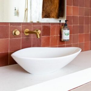 Fiore 530mm wide Matte/ Gloss White Counter Top Basin