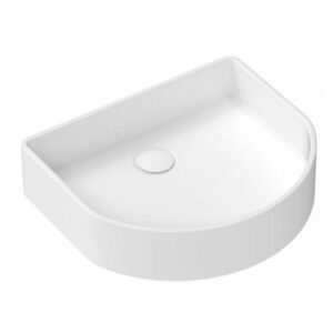 Arch Smooth 415 wide Matte/ Gloss White Counter Top Basin