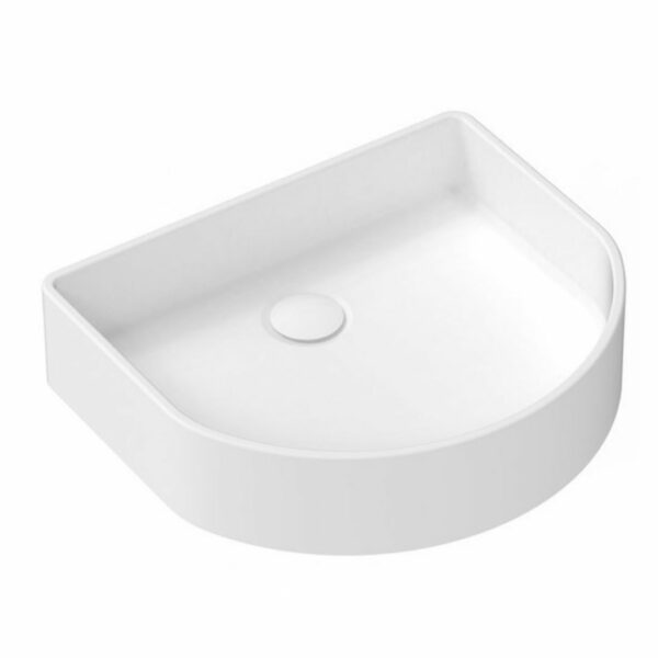 Arch Smooth 415 wide Matte/ Gloss White Counter Top Basin