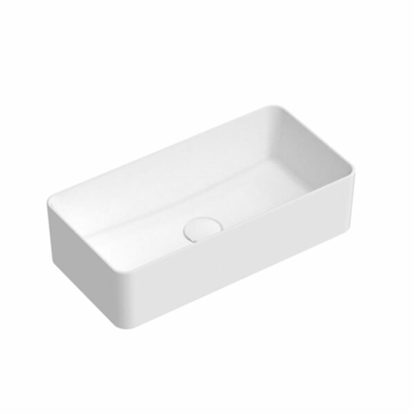 Lisa 470 x 235mm Rectangle Gloss/ Matte White Basin - Image 2