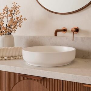 Monroe 400mm wide Matte White Counter Top Basin