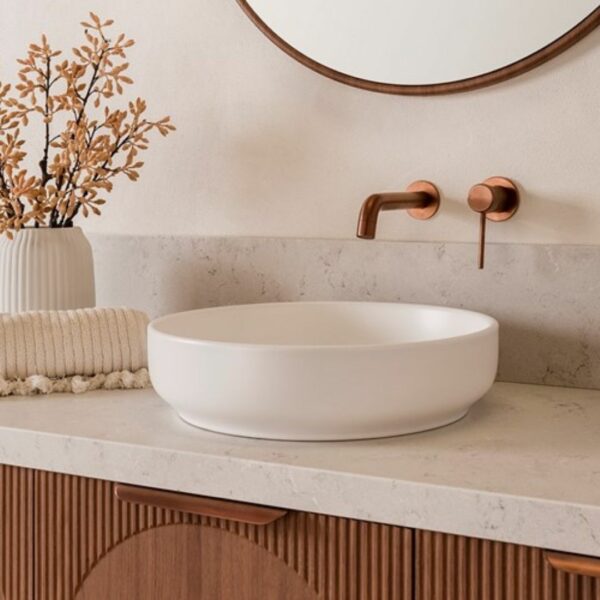 Monroe 400mm wide Matte White Counter Top Basin