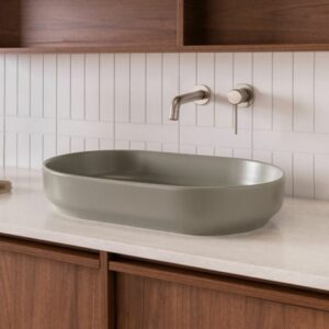 Marilyn 550mm wide Matte Olive Counter Top Basin