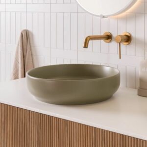 Monroe 400mm wide Matte Olive Counter Top Basin