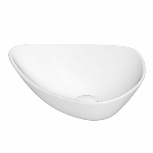 Fiore 530mm wide Matte/ Gloss White Counter Top Basin - Image 2