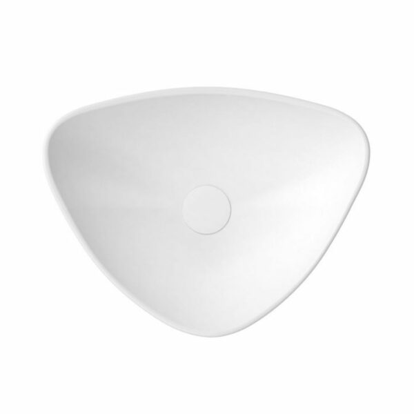 Fiore 530mm wide Matte/ Gloss White Counter Top Basin - Image 3