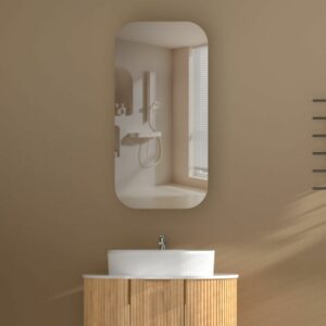CARYSIL EARLS 450x900mm WALNUT Squircle Shaving Cabinet