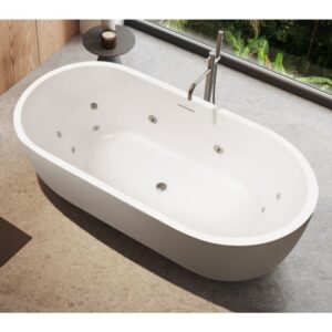 Elisi 1700 Freestanding Spa Bath 12-Jets with Overflow