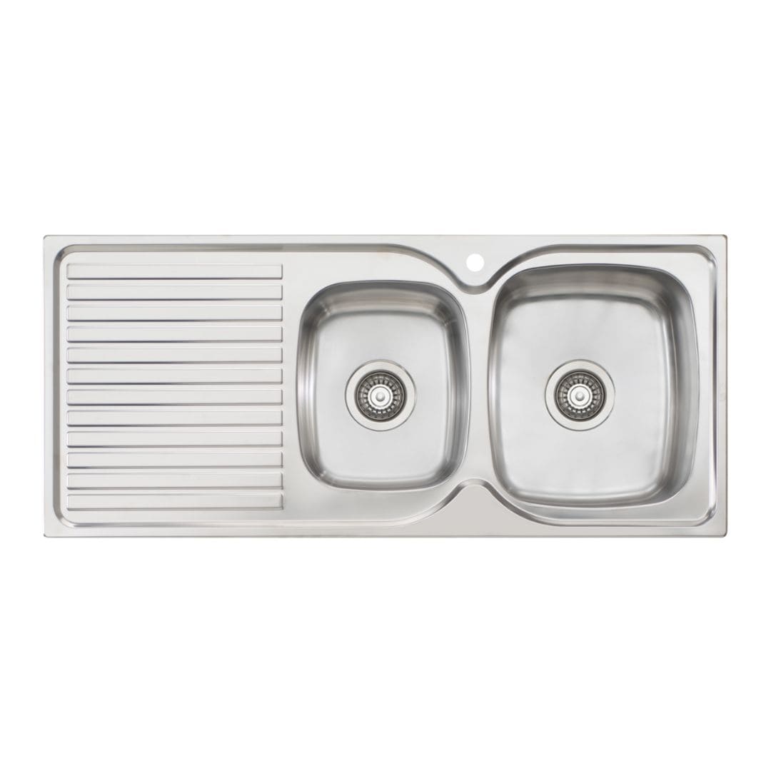Endeavour 1 & 3/4 Bowl stainless steel 1080 x 480mm Sink With Drainer - Image 2