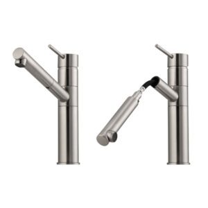 Oliveri Venice Pull Out Swivel Sink Mixer in Brushed Nickel - Topware