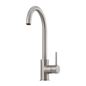 Venice Goose Neck Mixer in Brushed Nickel for kitchen or laundry