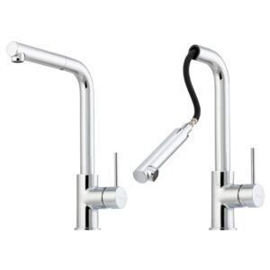 Oliveri Venice Pull Out Right Angle Sink Mixer in Chrome - Topware