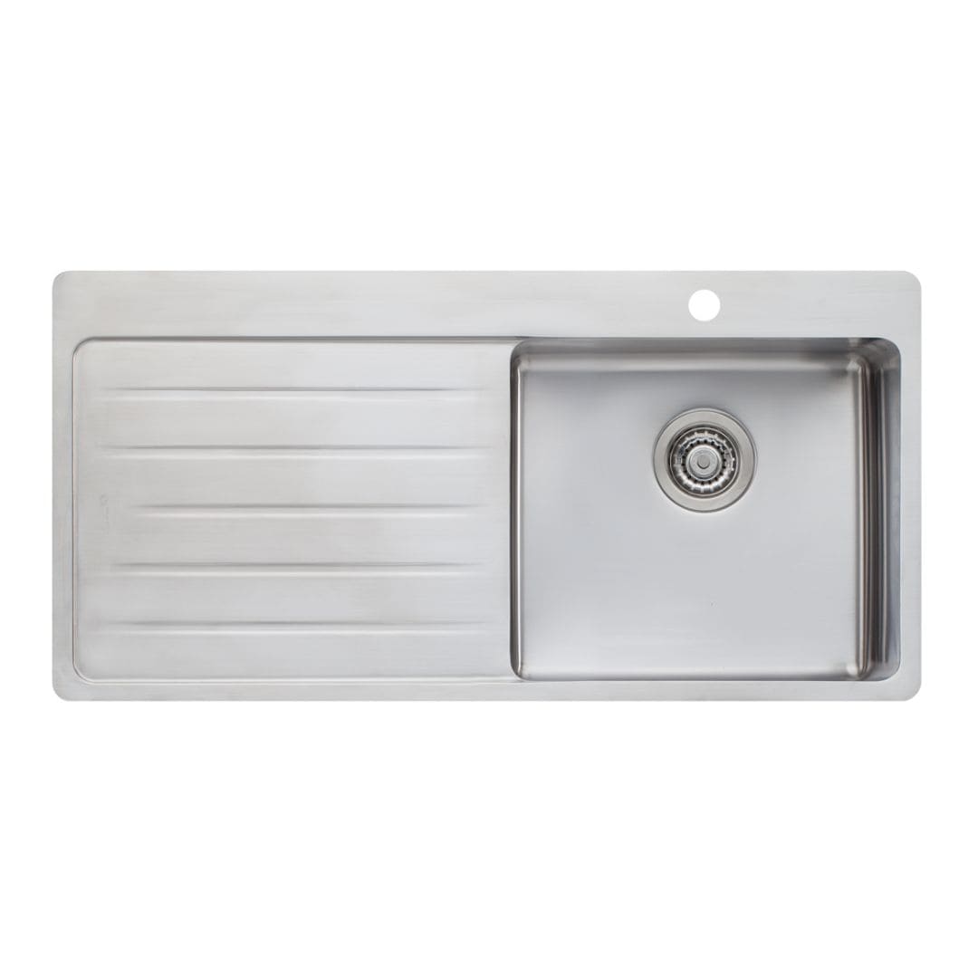 Oliveri Sonetto 1035 x 510mm Single Bowl Topmount Sink With Drainer (L/R) - Image 2