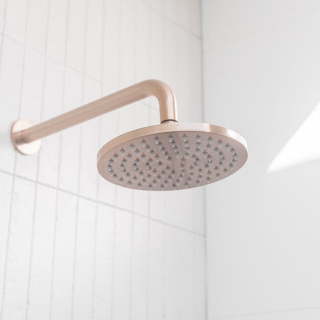 Meir Round 200/ 300mm Shower Rose Champagne Rose Gold - Image 4