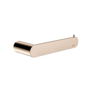 front view of Meir Curvaé Toilet Roll Holder Champagne Rose Gold