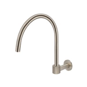 Meir Round High-Rise Swivel Wall Spout Champagne Rose Gold