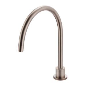Meir Round Gooseneck High-Rise Swivel Hob Spout Champagne Rose Gold