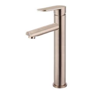 Meir Round Paddle Tall Basin Mixer Champagne Rose Gold