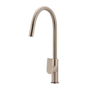 Meir Round Paddle Piccola Pull Out Kitchen Mixer Tap Champagne Rose Gold