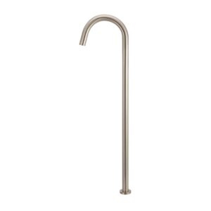 front view of Meir Round Freestanding Bath Spout Champagne Rose Gold
