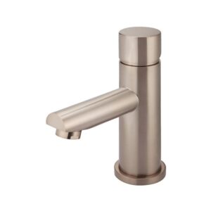 Meir Round Pinless Basin Mixer Champagne Rose Gold