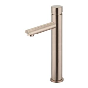 Meir Round Pinless Tall Basin Mixer Champagne Rose Gold