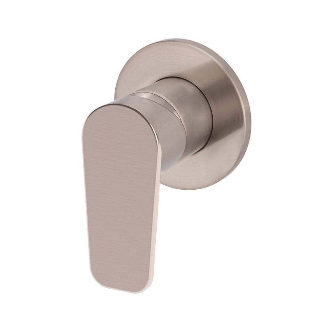 Meir Round Wall Mixer Paddle Handle Trim Kit & Body Champagne Rose Gold