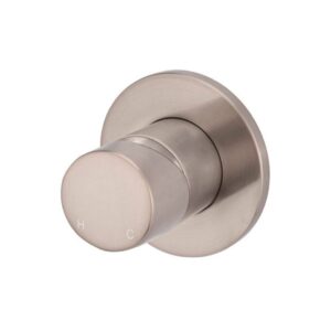 Meir Round Wall Mixer Pinless Handle Trim Kit & Body Champagne Rose Gold