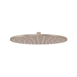 front view of Meir Round 300mmShower Rose Champagne - Topware bathrooms